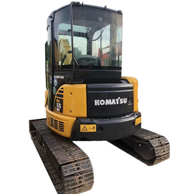 5 τόνων Χρησιμοποιούμενος εξορυκτής PC55 Komatsu σε καλή κατάσταση και με άλλη υδραυλική βαλβίδα