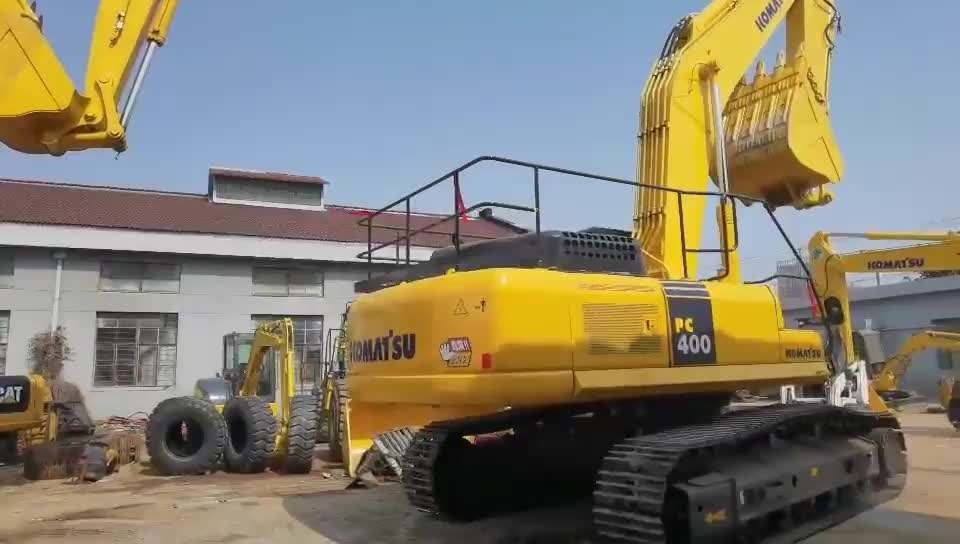 Λιγός χρόνος εργασίας Δεύτερο χέρι Komatsu PC400-7 Εκσκαφέας με τεχνική υποστήριξη βίντεο