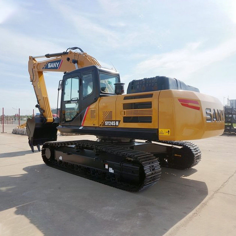 SANY SY245H 24 τόνων Χρησιμοποιούμενο Excavator Crawler στο εργοστάσιο παραγωγής με κίτρινο χρώμα