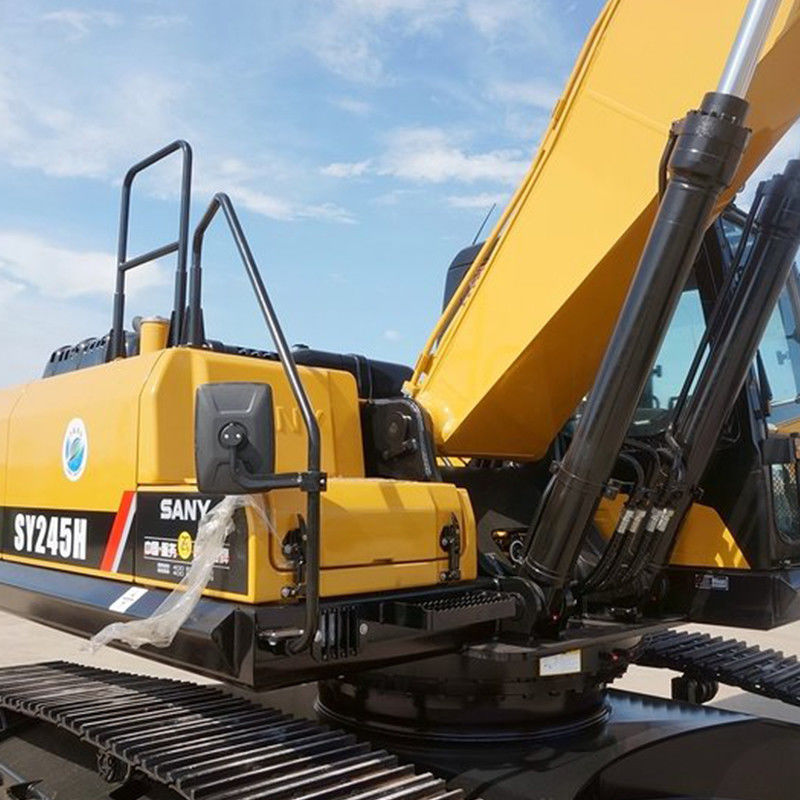 SANY SY245H 24 τόνων Χρησιμοποιούμενο Excavator Crawler στο εργοστάσιο παραγωγής με κίτρινο χρώμα
