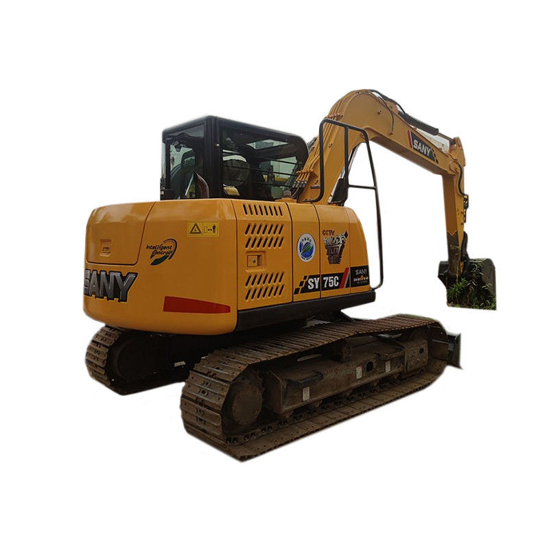 7.5 τόνων Excavator Crawler Χρησιμοποιείται Sany SY75C Excavator με κινητήρα ISUZU και άλλη υδραυλική αντλία