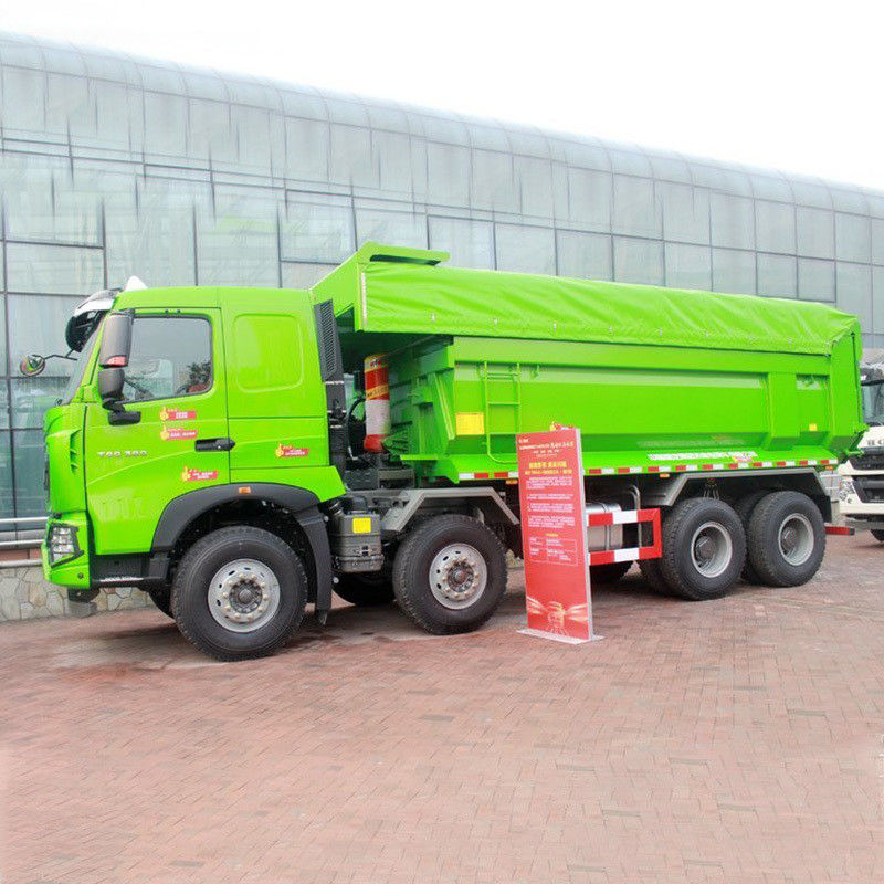 2016-2018 Χρησιμοποιούμενο φορτηγό Howo Tipper 8x4 Οδήγηση φορτηγών σκουπιδιών χωρίς πίσω κάμερα