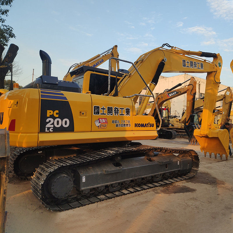 2017 Χρησιμοποιούμενος εξορυκτής Komatsu PC200 εξορυκτής 20 τόνων Crawler εξορυκτής με πρωτότυπο κινητήρα
