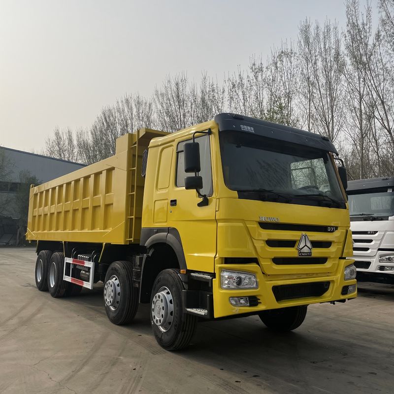 400-500L χωρητικότητα δεξαμενής καυσίμου HOWO 8x4 371hp Dump Tipper Truck με εναέρια ανάρτηση
