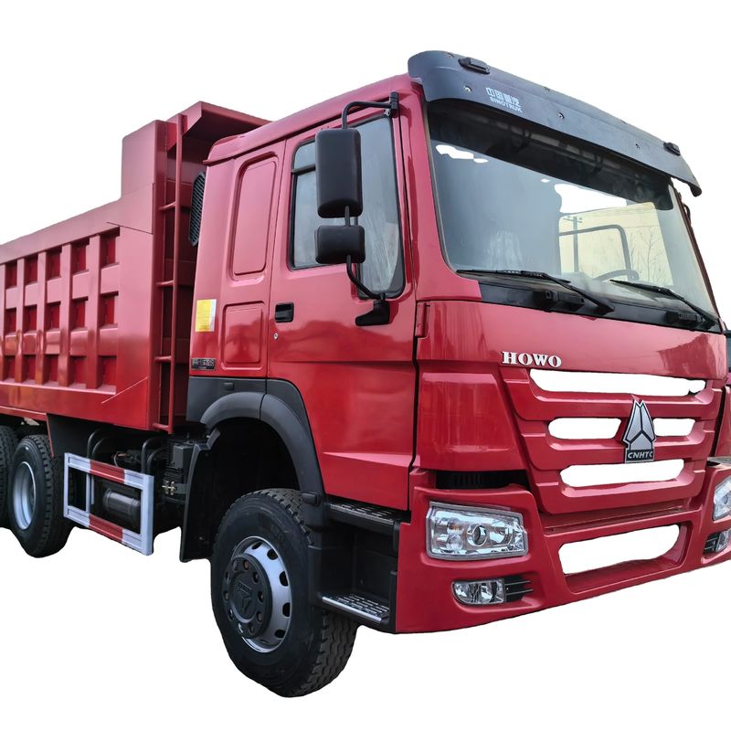 5600mm*2300mm*1500mm Κουβάς φορτίου 6X4 Χρησιμοποιούμενο φορτηγό 371HP 25tons HOWO