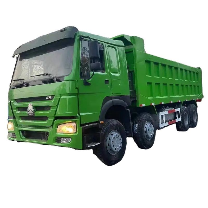 Χρησιμοποιημένο φορτηγό σκουπιδιών 371HP 35tons 8 * 4 φορτηγό τύππερ για βαριά κατασκευή SINOTRUK πλαίσιο