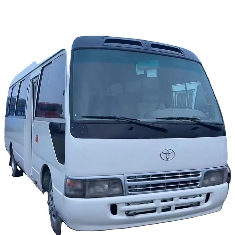 16-30 θέσεις Χρησιμοποιούμενο λεωφορείο Toyota Coaster με τύπο καυσίμου ντίζελ και πολυτελή χαρακτηριστικά