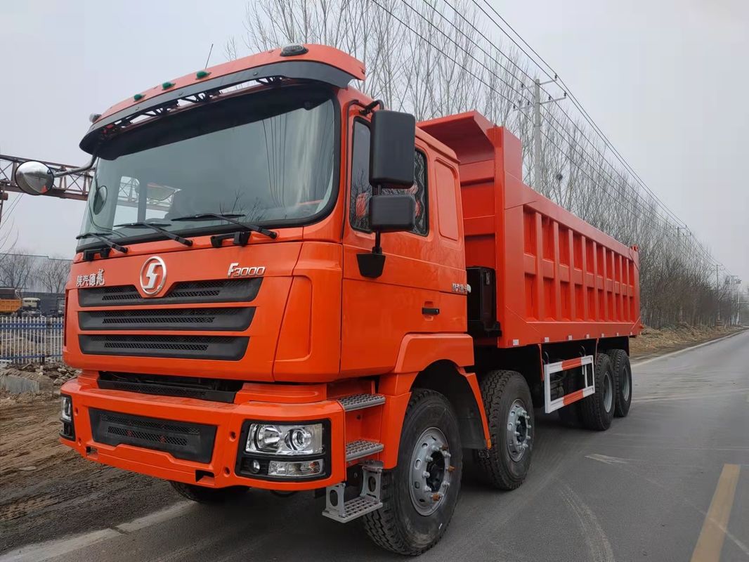 10 Προχωρητική μετατόπιση Χρησιμοποιούμενο Shacman Howo 8*4 RHD βαρύ φορτηγό σκουπιδοφόρου