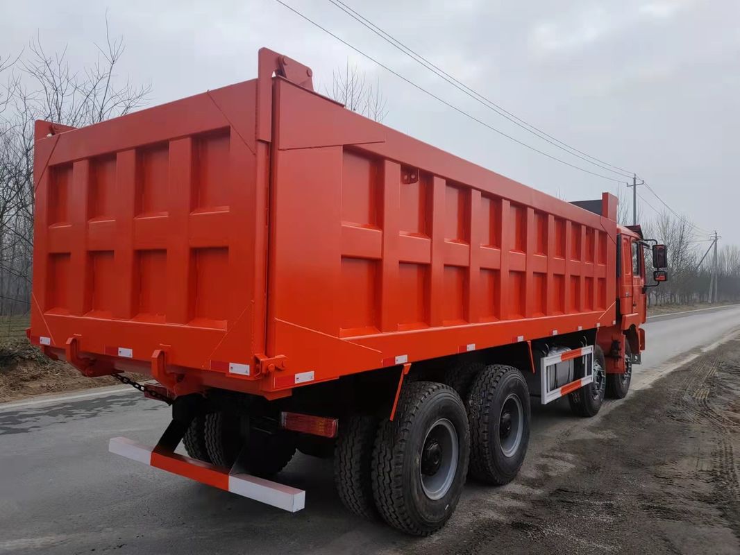 10 Προχωρητική μετατόπιση Χρησιμοποιούμενο Shacman Howo 8*4 RHD βαρύ φορτηγό σκουπιδοφόρου