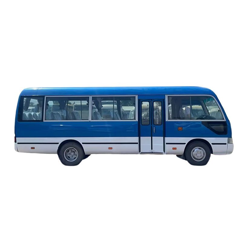 Χρησιμοποιούμενο λεωφορείο Toyota Coaster 1HZ Αριστερή κίνηση 30 θέσεις χωρητικότητα για ταξίδια μεγάλων αποστάσεων