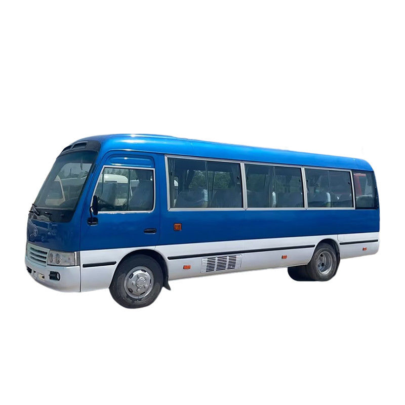 Χρησιμοποιούμενο λεωφορείο Toyota Coaster 1HZ Αριστερή κίνηση 30 θέσεις χωρητικότητα για ταξίδια μεγάλων αποστάσεων