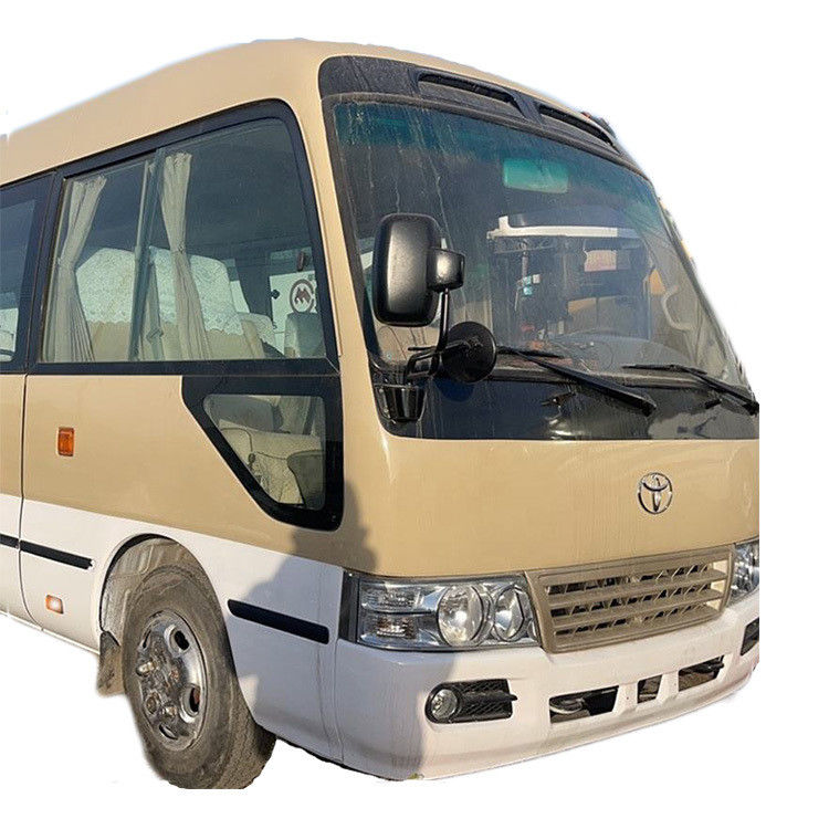 Χρησιμοποιούμενο 30 θέσεων Toyota Coaster Μικρό επιβατικό λεωφορείο με κλιματισμό για την αγορά της Αφρικής