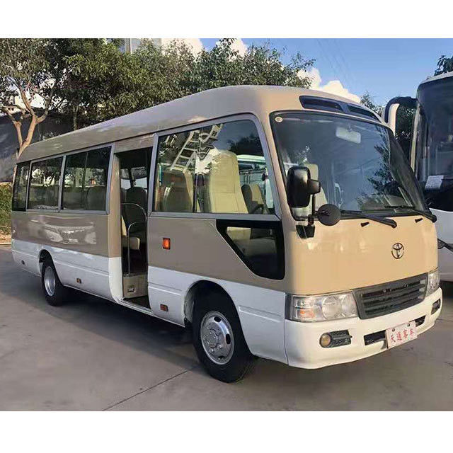 Μηχανή Yuchai Χρησιμοποιούμενο Μίνι λεωφορείο Toyota Coaster με 30 θέσεις και πρότυπο εκπομπών Euro 2