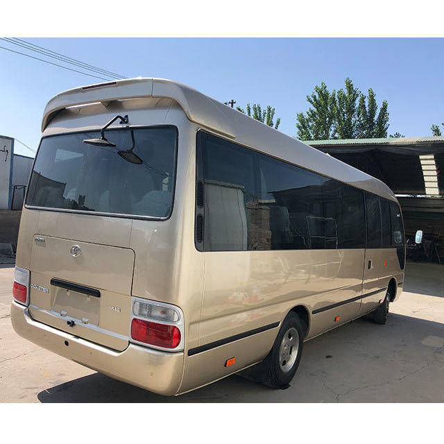 Μηχανή Yuchai Χρησιμοποιούμενο Μίνι λεωφορείο Toyota Coaster με 30 θέσεις και πρότυπο εκπομπών Euro 2