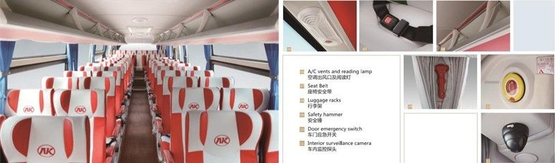 Μηχανή Yuchai 38 θέσεις RHD Tour Bus για οδήγηση τύπου δεξιόχειρας