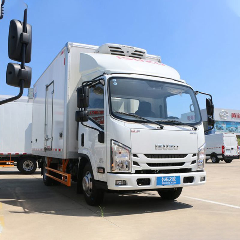 3360mm τροχοπέδης Isuzu 10 τόνων κουτί ψυγείο φορτηγό για τη μεταφορά λαχανικών και κρέατος