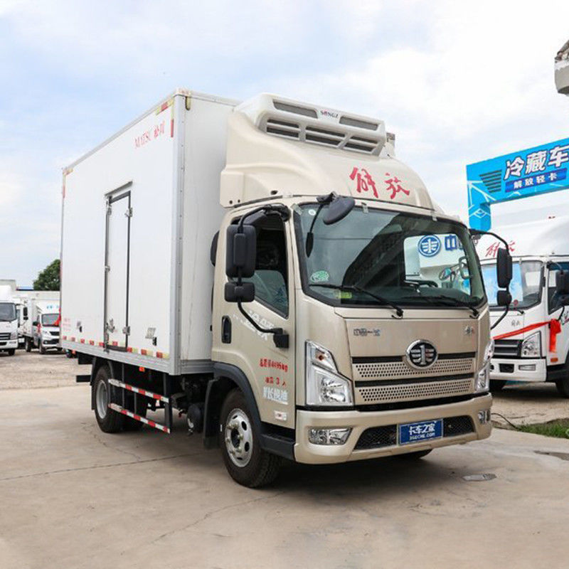 1-10T χωρητικότητα Επαγγελματικό Jiefang ψυγείο φορτηγό για φρέσκα και κατεψυγμένα προϊόντα