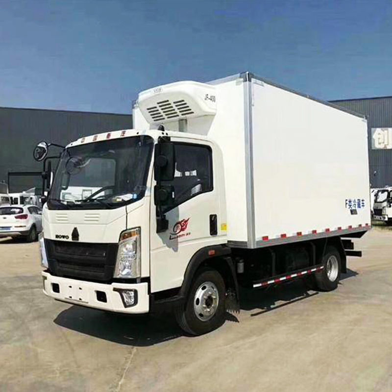 Προϋποθέσεις του πελάτη 130hp 4x2 ψυγείο φορτηγό για παράδοση παγωτού και ψύξη τροφίμων