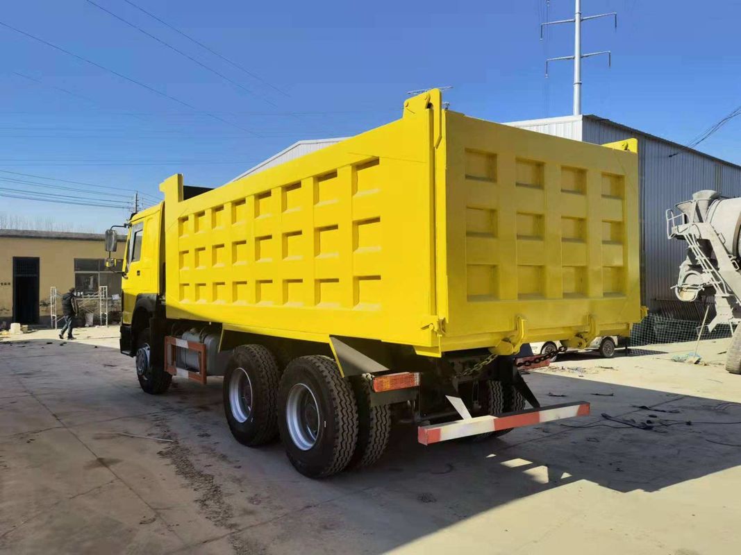 Ανακαινισμένο Sinotruck Howo 6x4 10 Wheeler 371hp Χρησιμοποιούμενο Tipper Dump Truck Cruise Control Κανένα