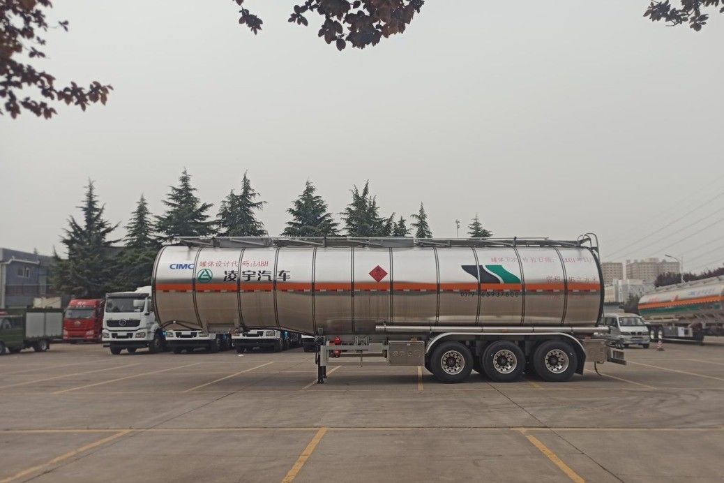CIMC LINYU 46000L Αλουμινίου κράμα καυσίμου δεξαμενόπλοιο ρυμουλκούμενο φορτηγό με τροχοπέδη 6150 1310 1310