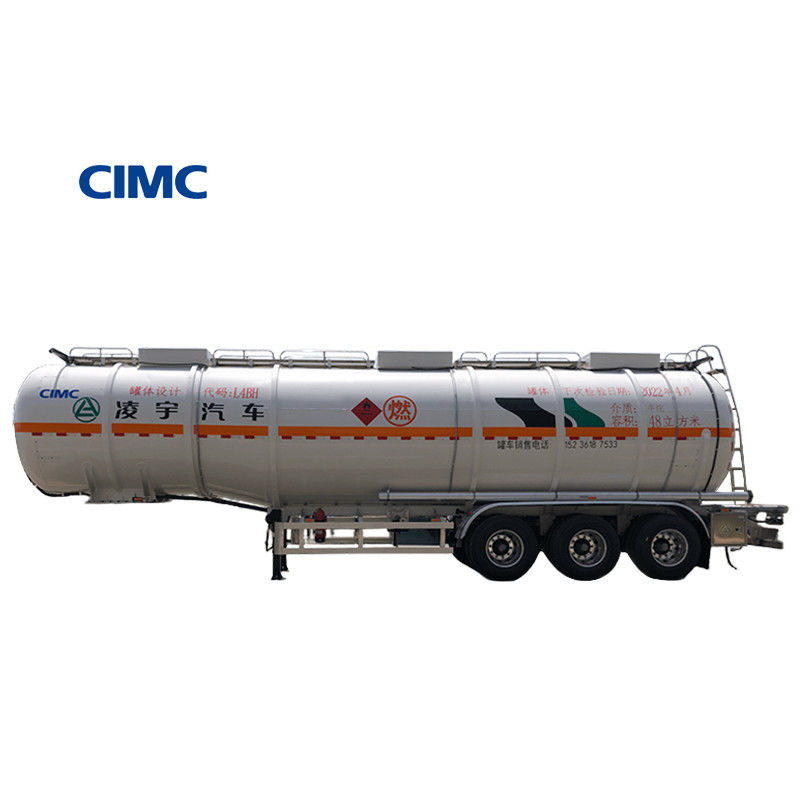 Ατσάλινο CIMC LINYU 48000 λίτρα τροχόσπιτο καυσίμου για την αποτελεσματική μεταφορά αργού πετρελαίου