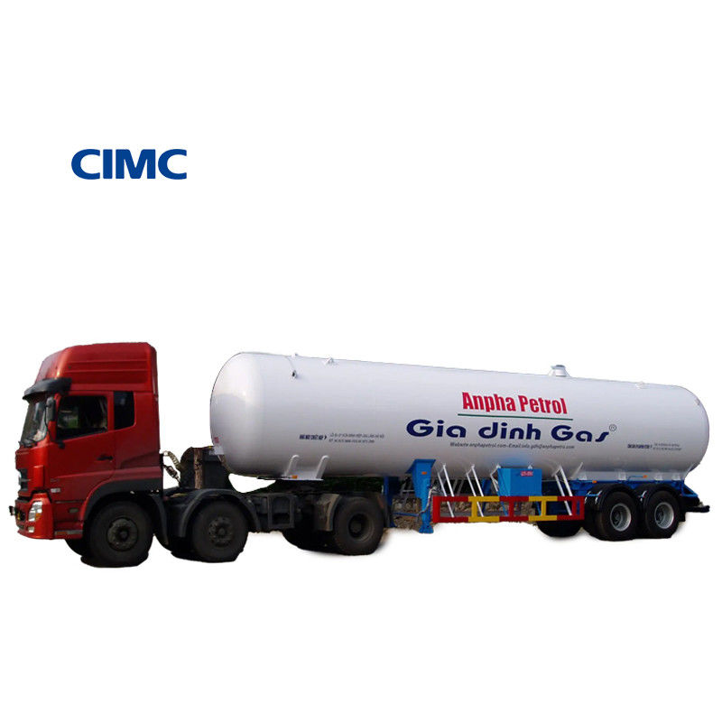 CIMC LINYU 50m3 Τεξαμενόπλοιο ΥΦΑ ημιπροωθητήρα για μεταφορά αερίου φορτηγό φορτηγό -20/50C