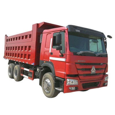 HOWO 6x4 371hp 30 τόνων Red Tipper Truck Dump Truck με WEICHAI κινητήρα και 3 επιβάτες