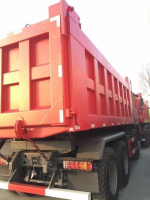 HOWO 6x4 371hp 30 τόνων Red Tipper Truck Dump Truck με WEICHAI κινητήρα και 3 επιβάτες