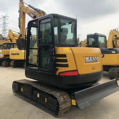 Χρησιμοποιούμενη εκσκαφέας Sany SY55C Pro με πρωτότυπη μηχανή και βάρος μηχανής 5780 KG