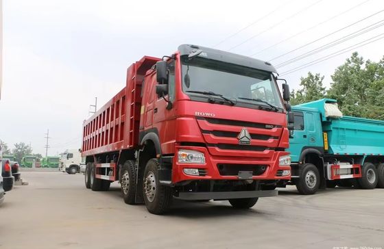 Howo 8x4 12 τροχών χρησιμοποιημένο φορτηγό 40 τόνων 380 hp βαρύ φορτηγό με αριστερό τιμόνι