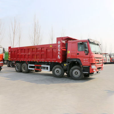 2 Αντίστροφη μετατόπιση HOWO 380 ίππους 8x4 φορτηγό τροχού 40 τόνων 12 τροχών φορτηγό απορρίψεων